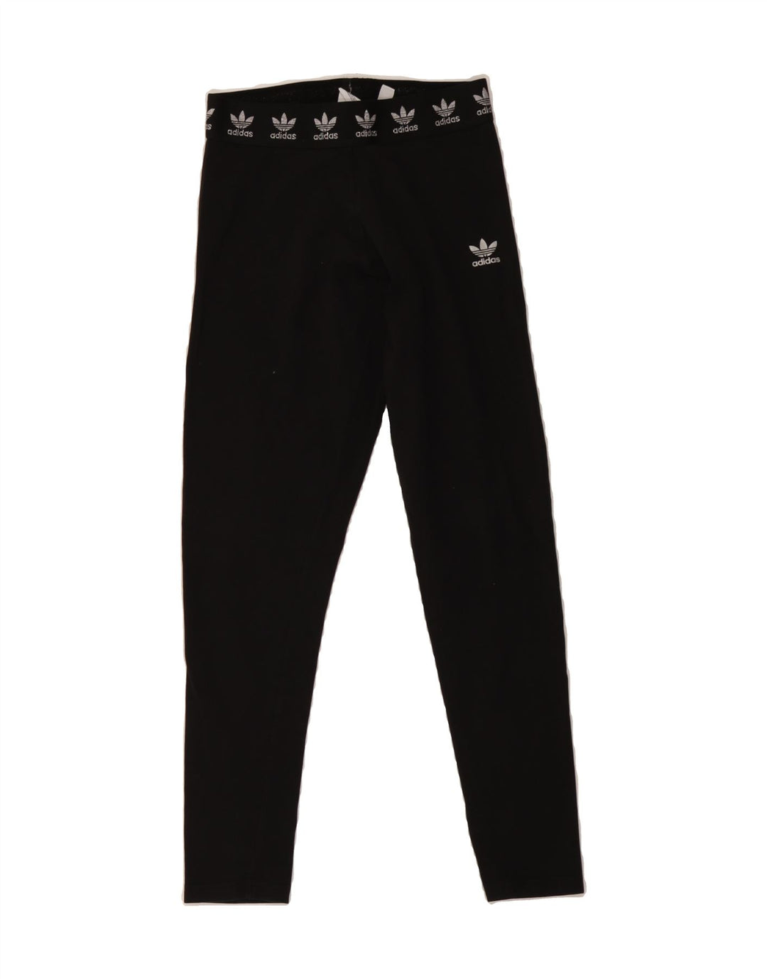 ADIDAS Womens Graphic Leggings UK 10 Small  Black Cotton Vintage Adidas and Second-Hand Adidas from Messina Hembry 