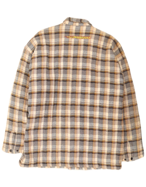 Home Boy Herre grafisk bomberjakke UK 42 XL Flerfarvet ternet bomuld