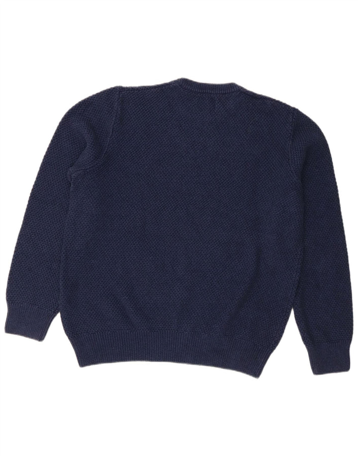 Superdry Sweater med rund hals til mænd Stor marineblå bomuld