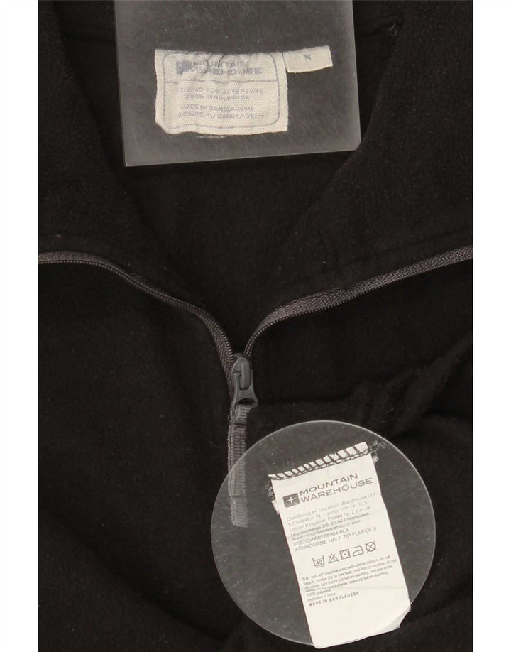 Mountain Warehouse Herre Zip Neck Fleece Jumper Medium Sort Polyester
