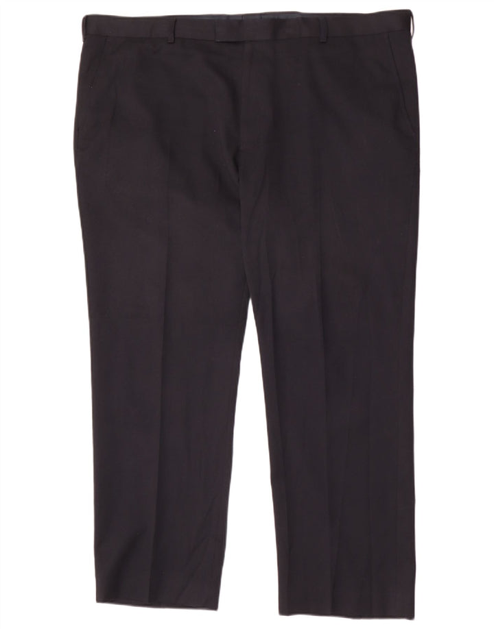 Marks & Spencer Herre Regular Straight Suit Bukser W42 L29 Navy Blue