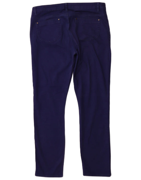 JAEGER Kvinder Højtaljede Slim Jeans UK 16 Large W36 L31 Blå Bomuld