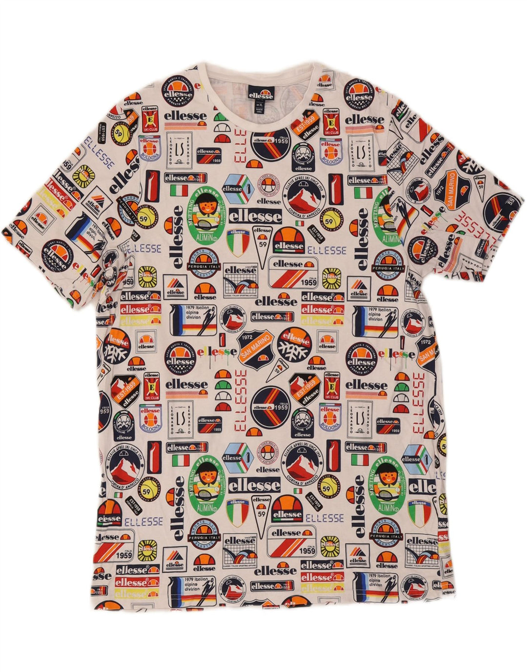 ELLESSE Herre grafisk T-shirt Top XL Flerfarvet bomuld