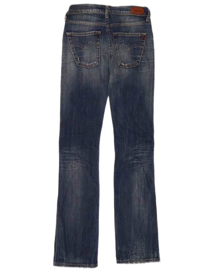 Replay Dame Slim Bootcut Jeans W25 L32 Blå Bomuld