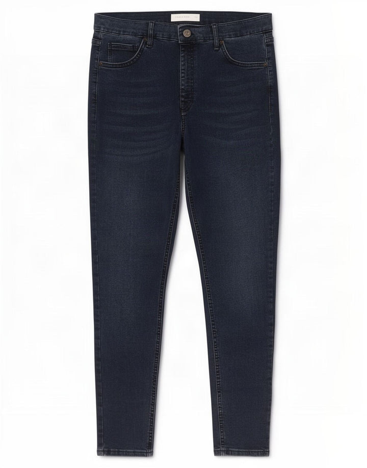 Topshop Dame Skinny Jeans W34 L32 Marineblå Polyester