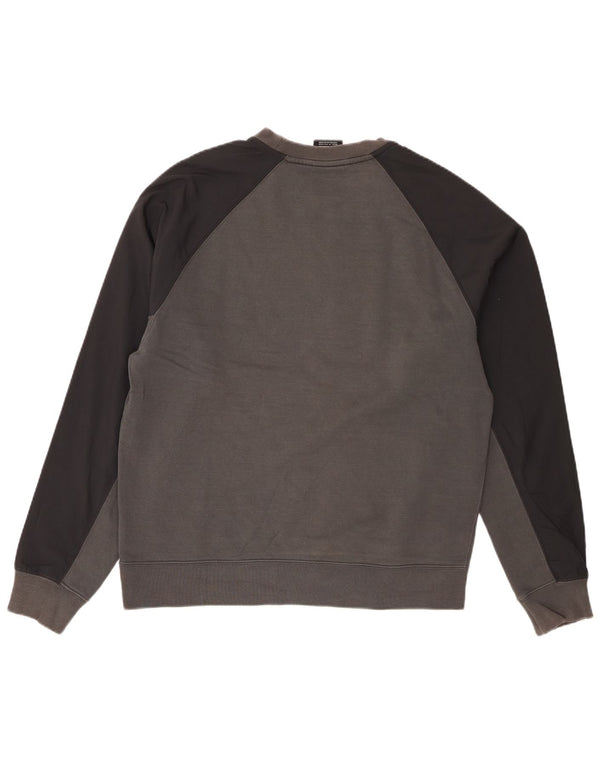 Nike Herre grafisk sweatshirt Jumper Medium Grå Colourblock Bomuld