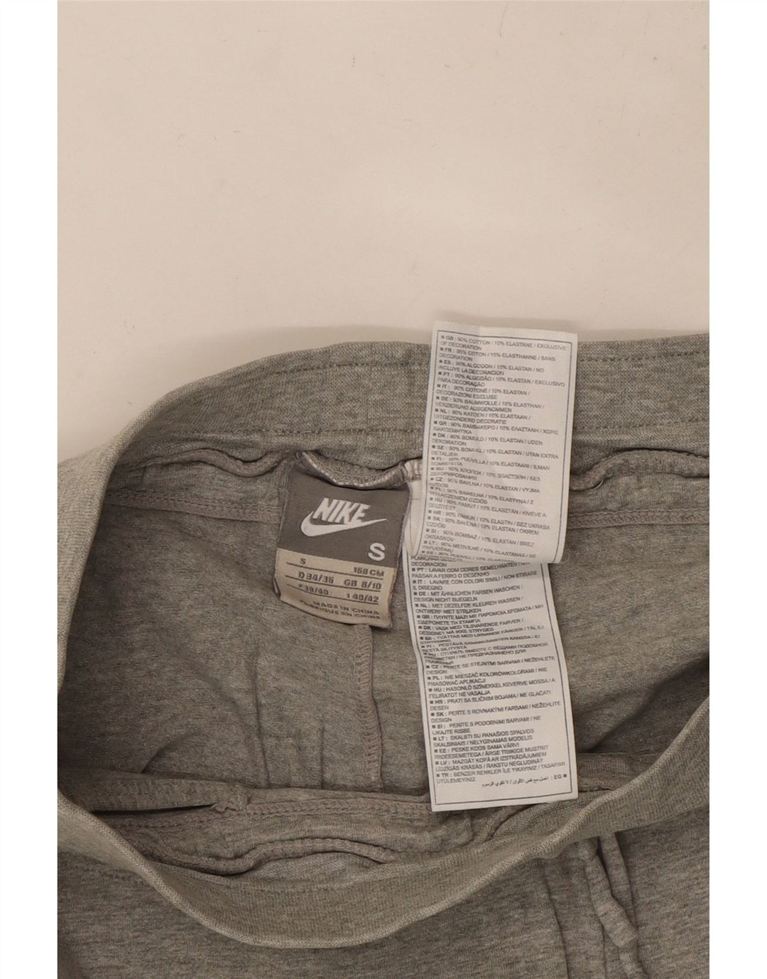 NIKE Womens Sport Shorts UK 8/10 Small Grey Cotton