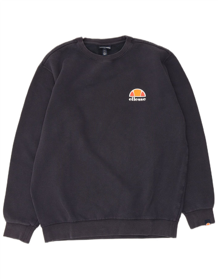 Ellesse Herre Sweatshirt Jumper Large Marineblå Bomuld