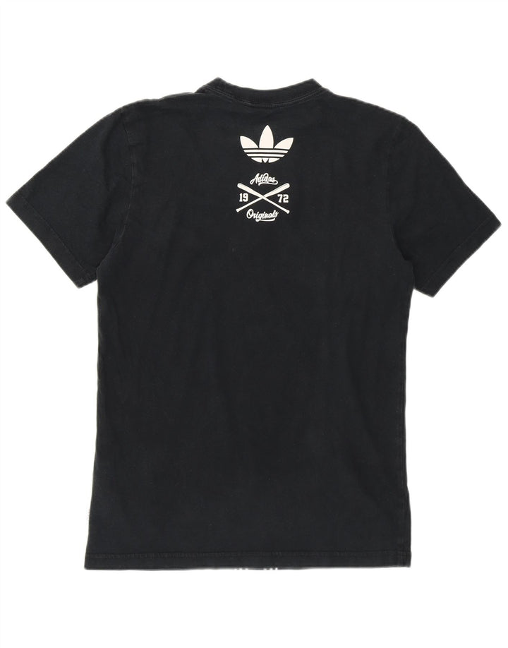 Adidas grafisk T-shirt top til kvinder 6 XS sort bomuld