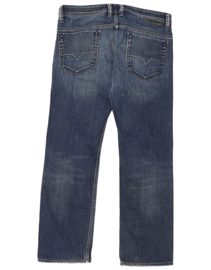 DIESEL Herre Safado Regular Slim Straight Jeans W30 L27 Blå Bomuld