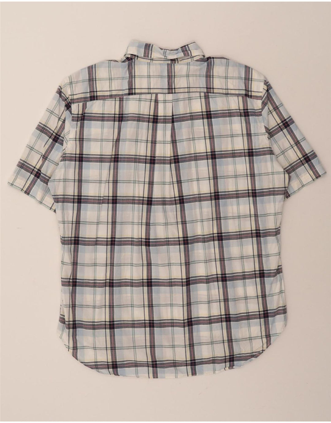 NAUTICA Mens Short Sleeve Shirt XL Blue Check Cotton Vintage Nautica and Second-Hand Nautica from Messina Hembry 