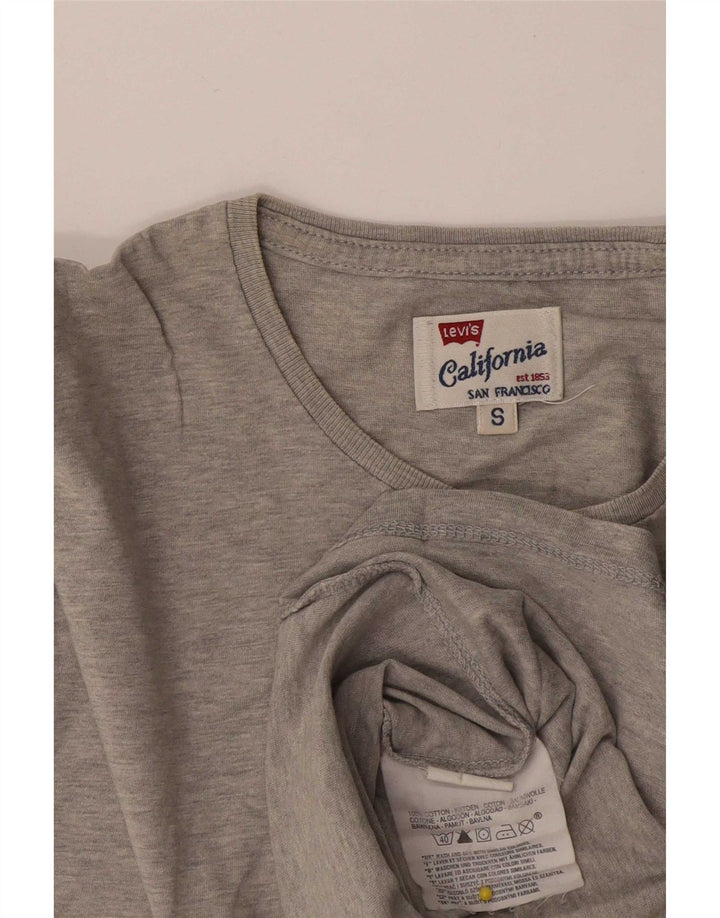 Levi's herre T-shirt top lille grå flækket bomuld