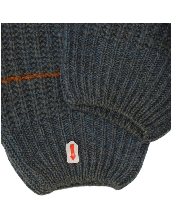 Vintage herre rund hals sweater IT 50 Medium blå stribet