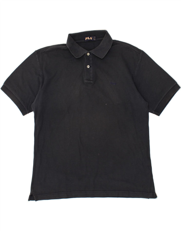 FILA Mens Polo Shirt IT 52 Large Navy Blue Vintage Fila and Second-Hand Fila from Messina Hembry 