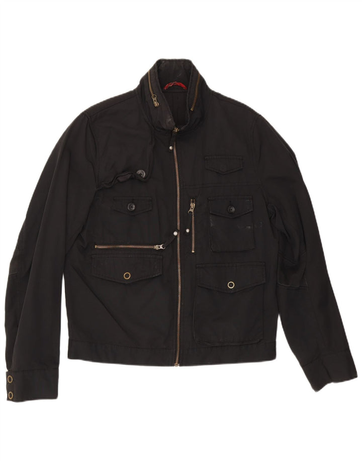 Joop Herre Hooded Utility Jacket UK 38 Medium Black Polyester