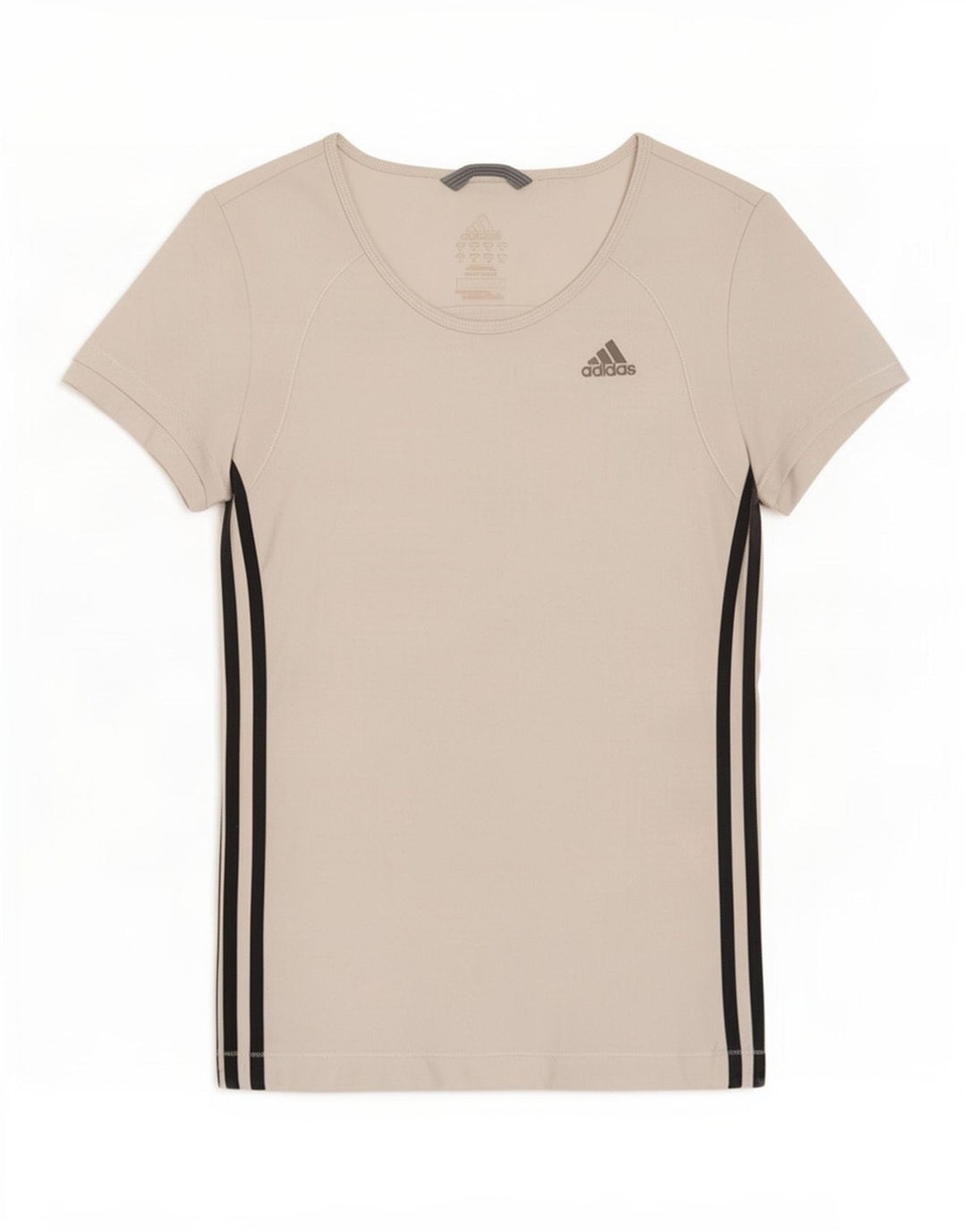 Adidas Dame Climalite T-Shirt Top UK 12 Medium White Polyester