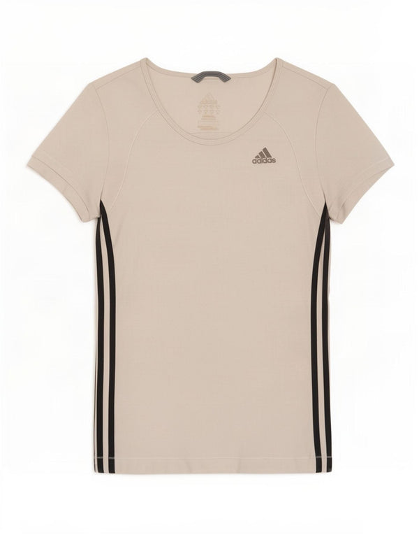 Adidas Dame Climalite T-Shirt Top UK 12 Medium White Polyester