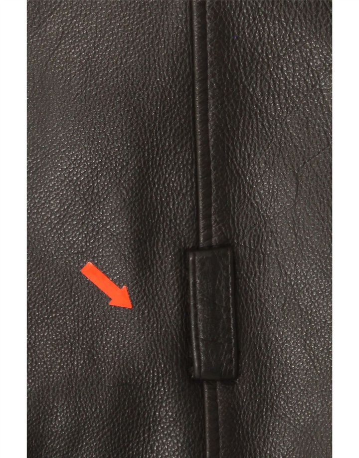 RICANO Mens Leather Jacket UK 40 Large Black Leather Vintage Ricano and Second-Hand Ricano from Messina Hembry 