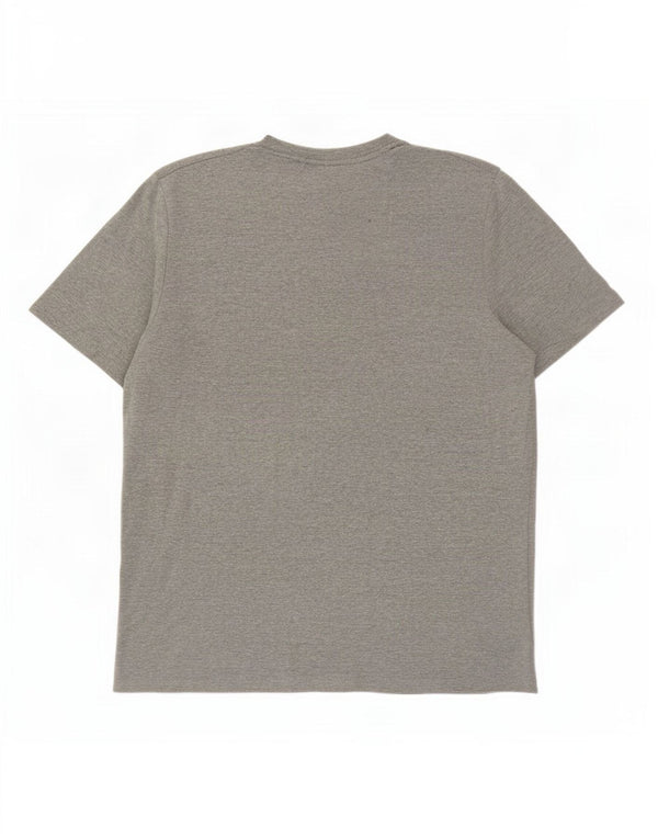 Ellesse Herre Grafisk T-Shirt Top Stor Grå Flecked Bomuld