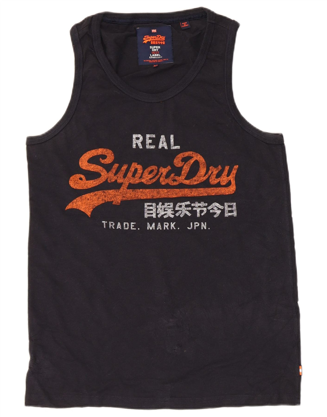 Superdry Herre grafisk vest Top Medium Marineblå Bomuld