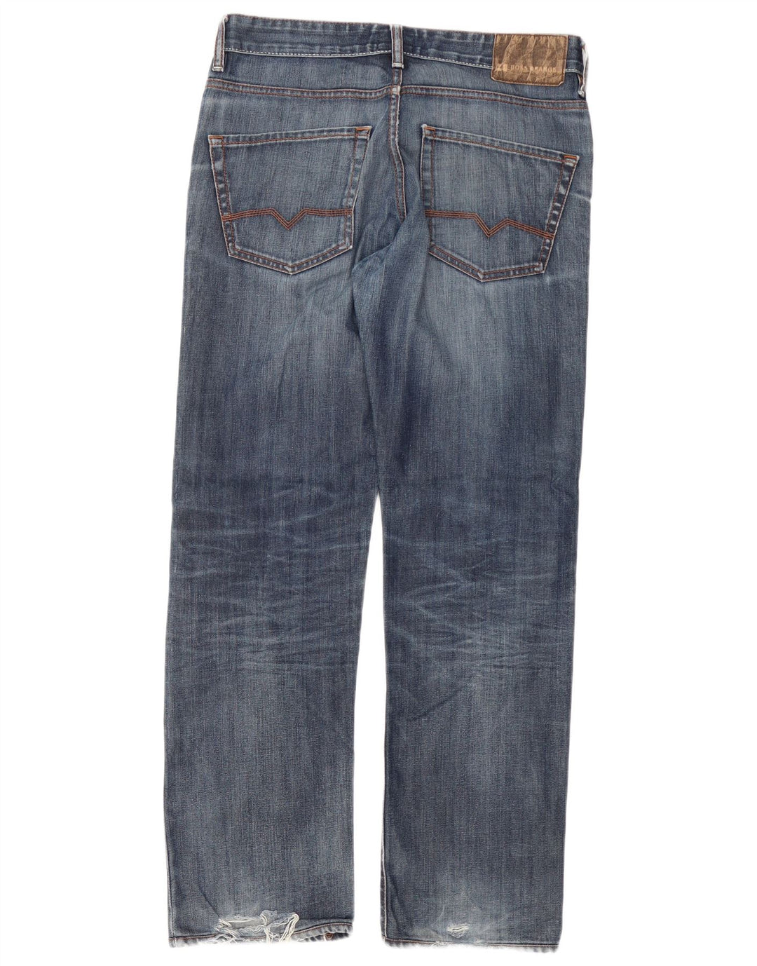 Hugo Boss Straight Jeans til mænd W33 L32 blå bomuld