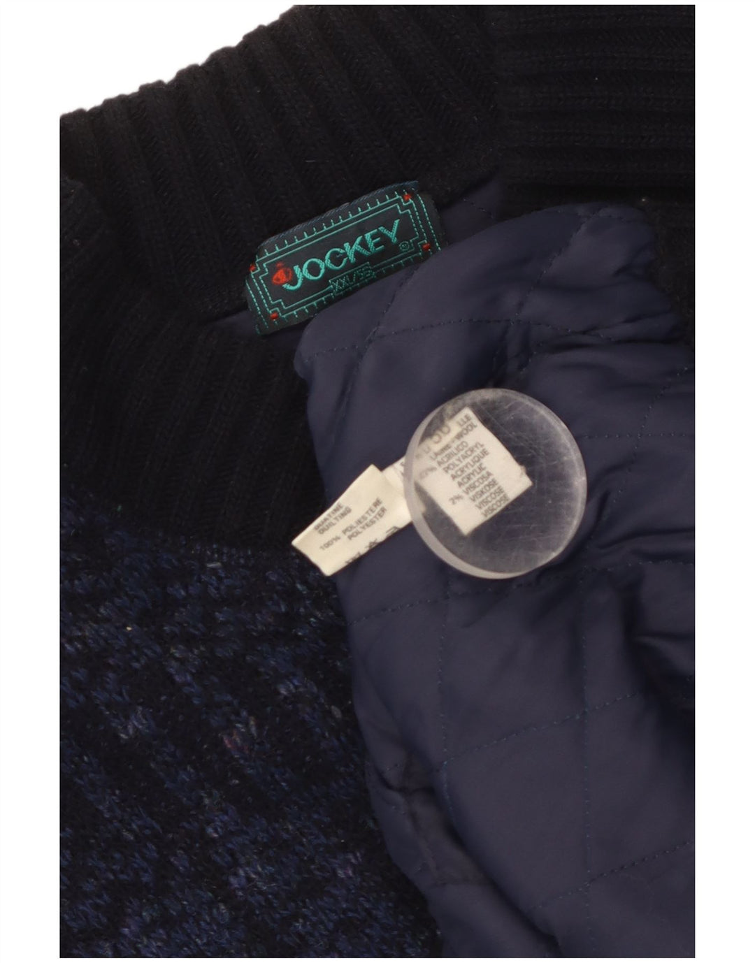 Jockey Herre Cardigan Sweater 2XL Navyblå Flecked Uld