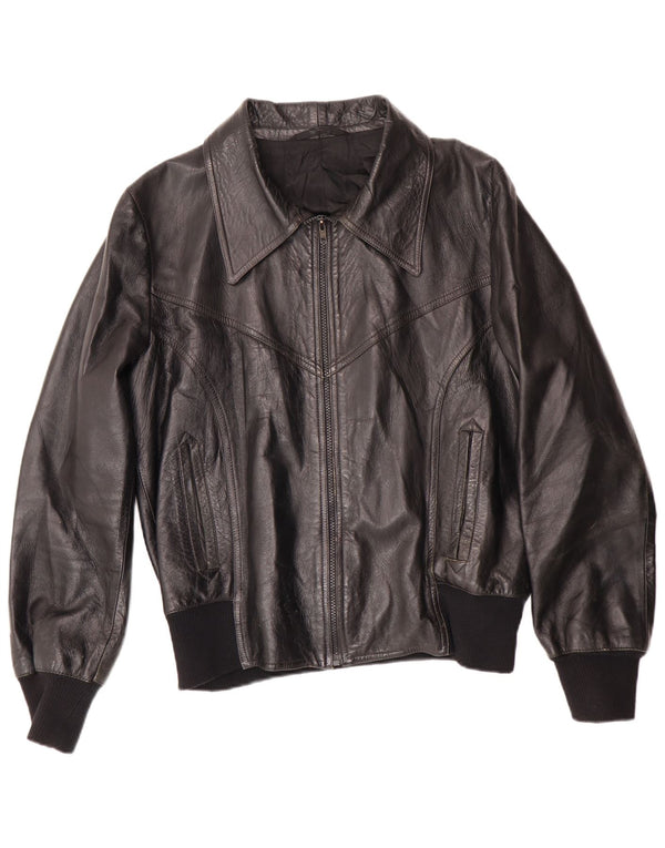 Vintage herre læderjakke UK 38 Medium Black Classic