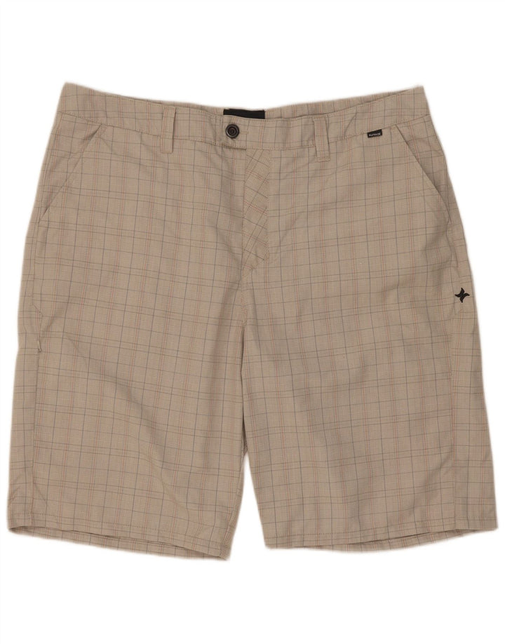 Hurley Herre Cargo Shorts W38 XL Grå ternet polyester