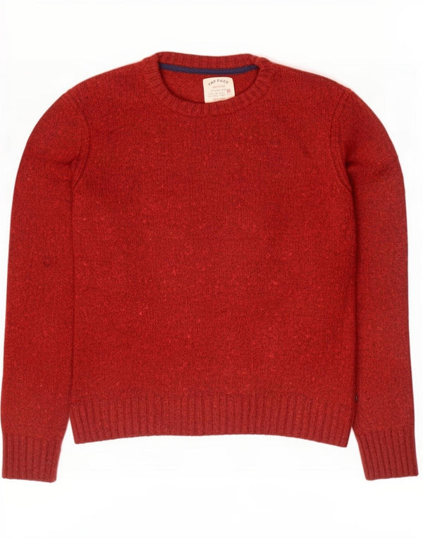 Fat Face Mens Crew Neck Jumper Sweater Large Burgundy Flecked Cotton