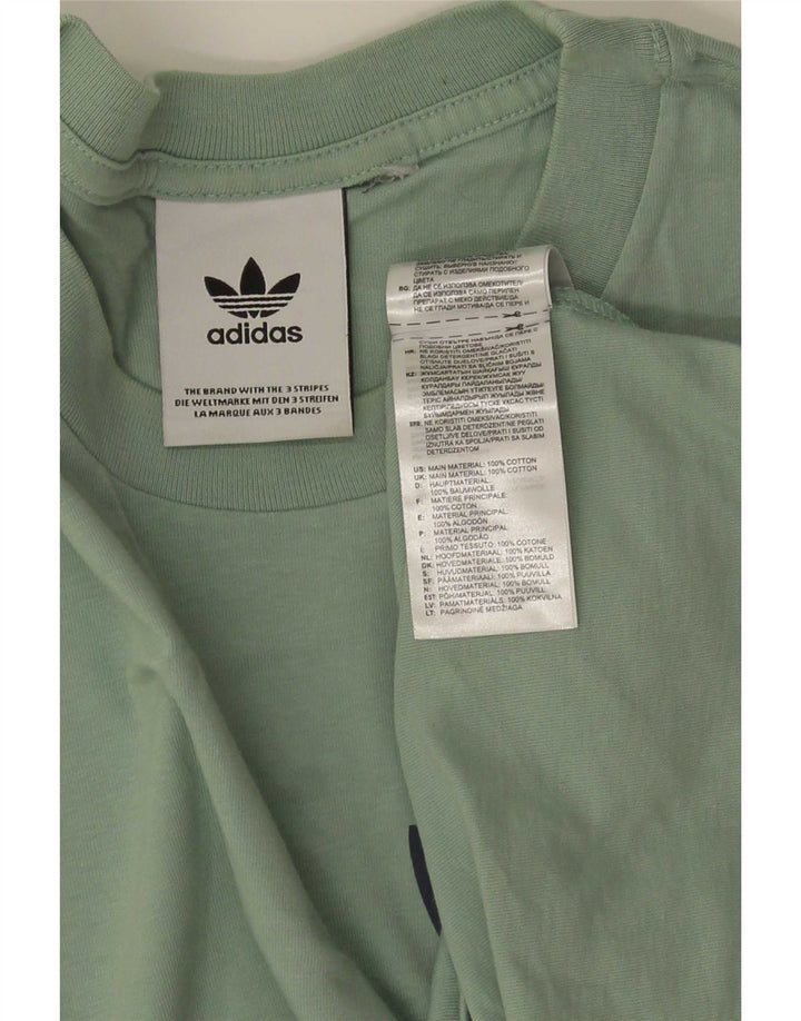 Adidas grafisk T-shirt top mellem grøn bomuld til mænd