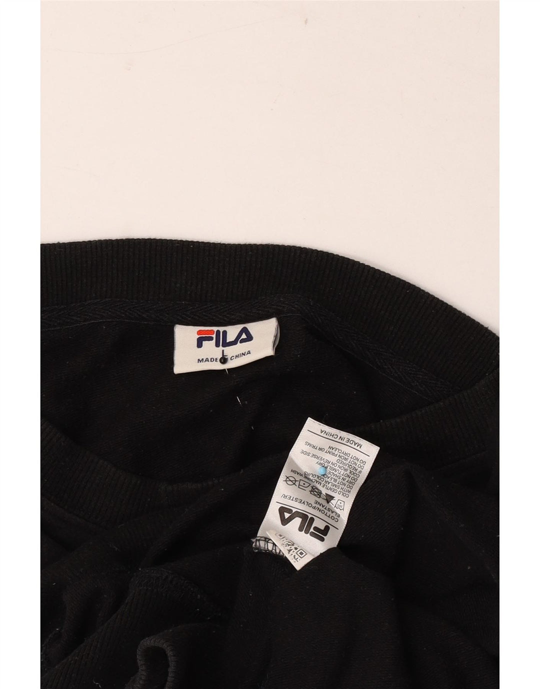 Fila Herre Grafisk Sweatshirt Jumper Stor Sort Bomuld