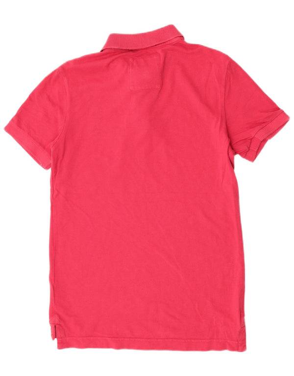 Superdry kortærmet poloshirt til mænd Medium Pink Bomuld