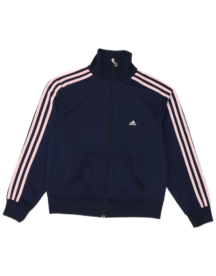 Adidas træningsdragt topjakke til kvinder UK 12 Mellem marineblå polyester