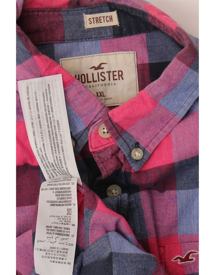 Hollister herreskjorte 2XL rød ternet bomuld