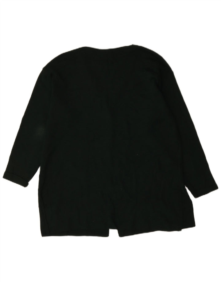 Marks & Spencer Dame Oversized Cardigan Sweater UK 12 Medium Green Wool