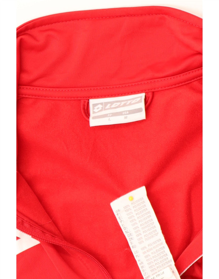 Lotto Herre grafisk træningsdragt Topjakke Medium Rød Colourblock Polyester