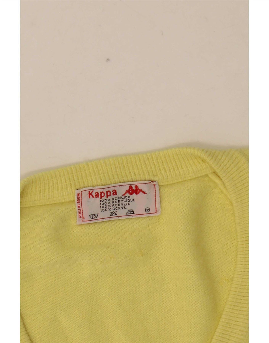 Kappa Herre V-hals sweater Medium Gul Akryl
