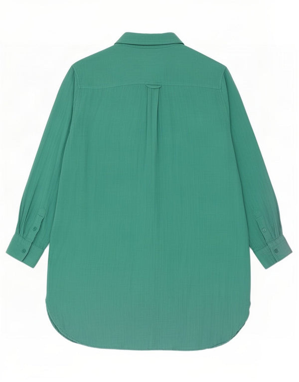 Crew Clothing Dame Relaxed Fit skjortekjole UK 16 Large Green Cotton