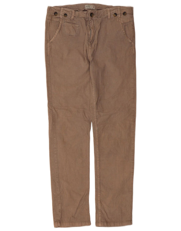 Zara Boys Slim Corduroy Bukser 13-14 år W32 L29 Beige