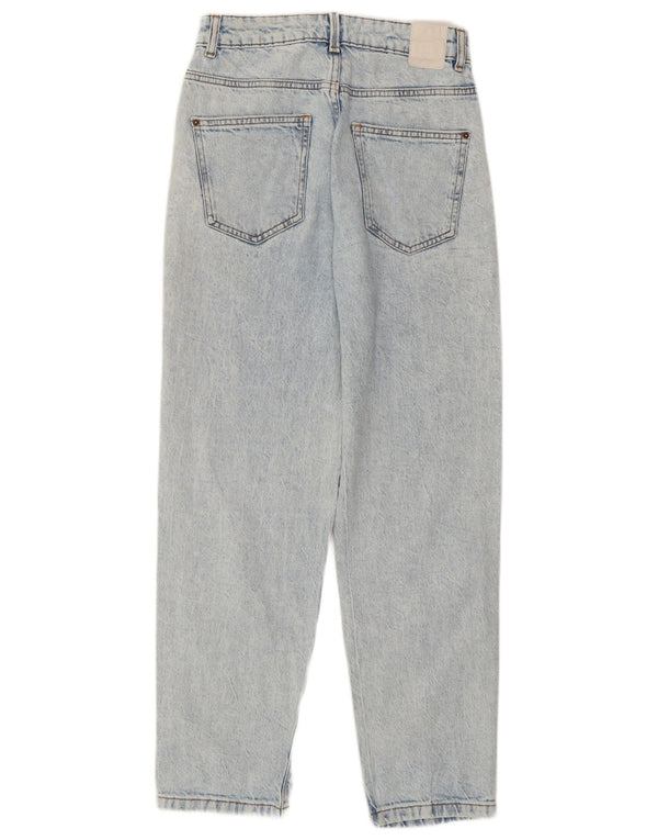 Zara Dame nødlidende højtaljede jeans EU 36 XS W26 L27 Blå Bomuld