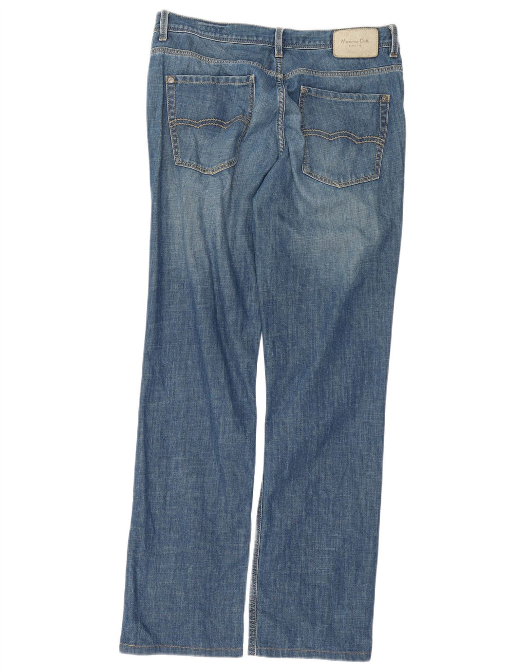 Massimo Dutti Herre Straight Jeans EU 42 Large W32 L32 Blå Bomuld