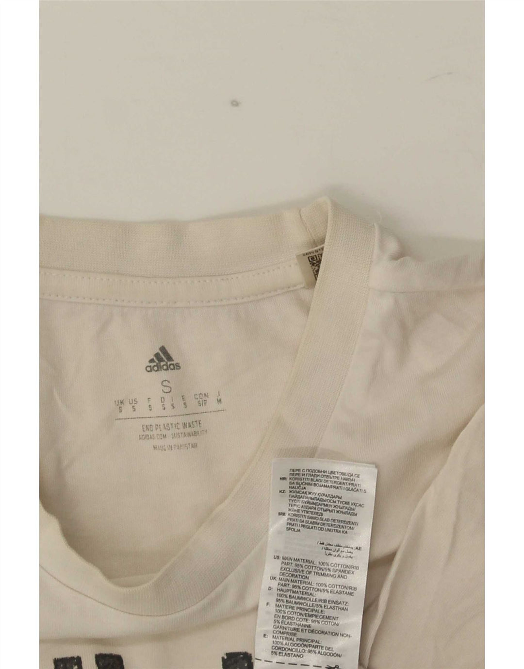 Adidas Grafisk T-shirt top til mænd, lille hvid bomuld