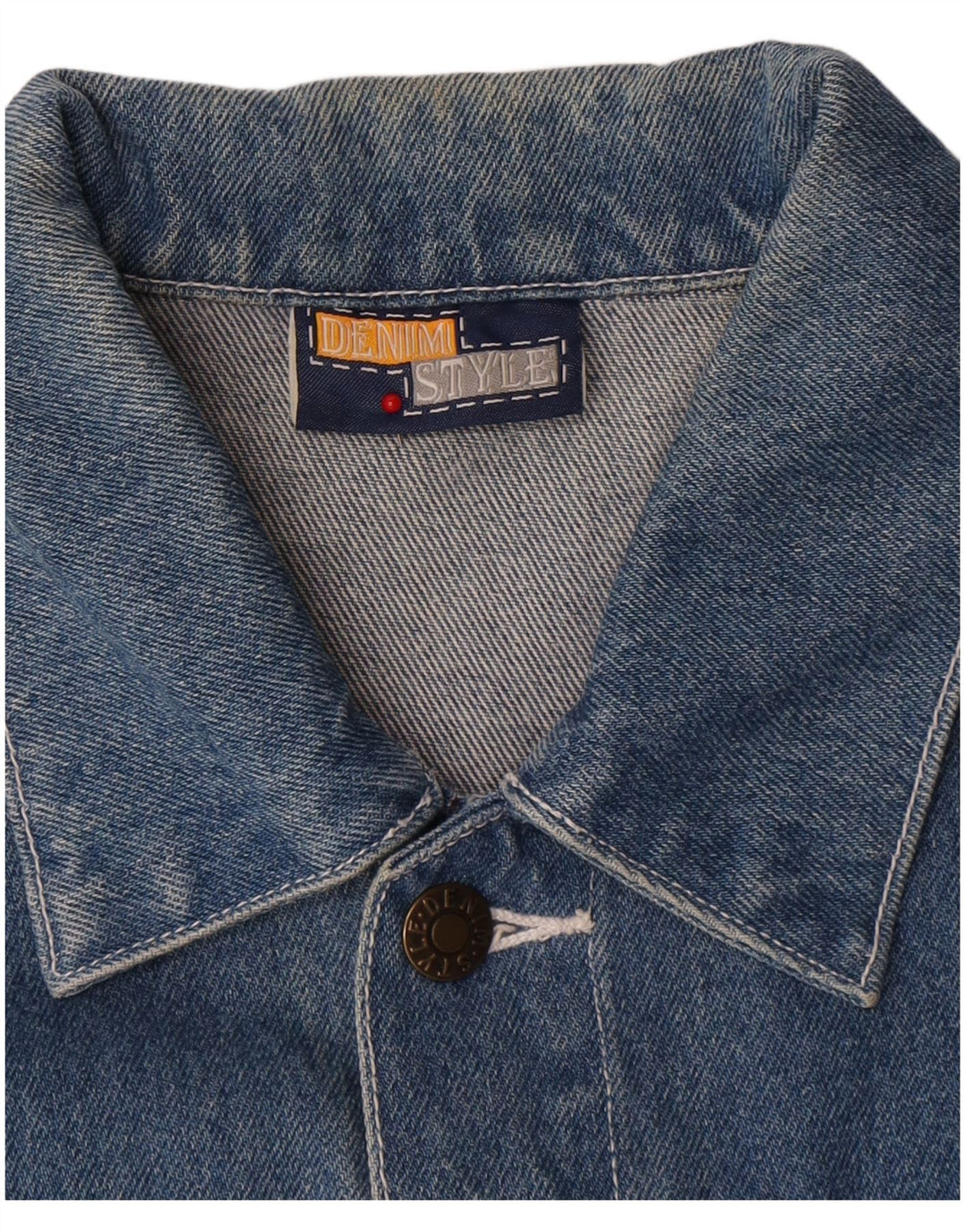Denim Style Herre Denimjakke EU 50 Stor Blå Bomuld