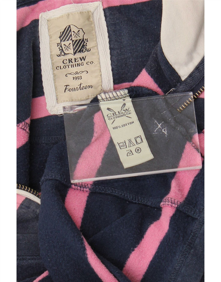 CREW TØJ Dame Sweatshirt Jumper UK 14 Stor Marineblå Stribet