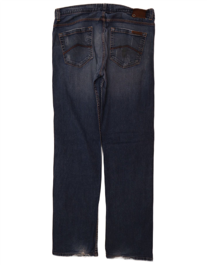 ARMANI EXCHANGE Mens Straight Jeans W34 L34 Navy Blue Cotton