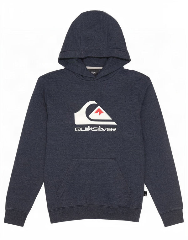 Quiksilver drenge grafisk hættetrøje 13-14 år marineblå bomuld