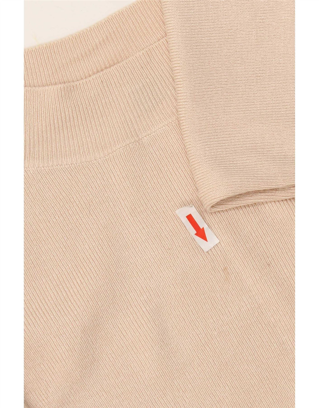 Oasis Womens Crop Top 3/4 ærme UK 12 Medium Beige Viscose