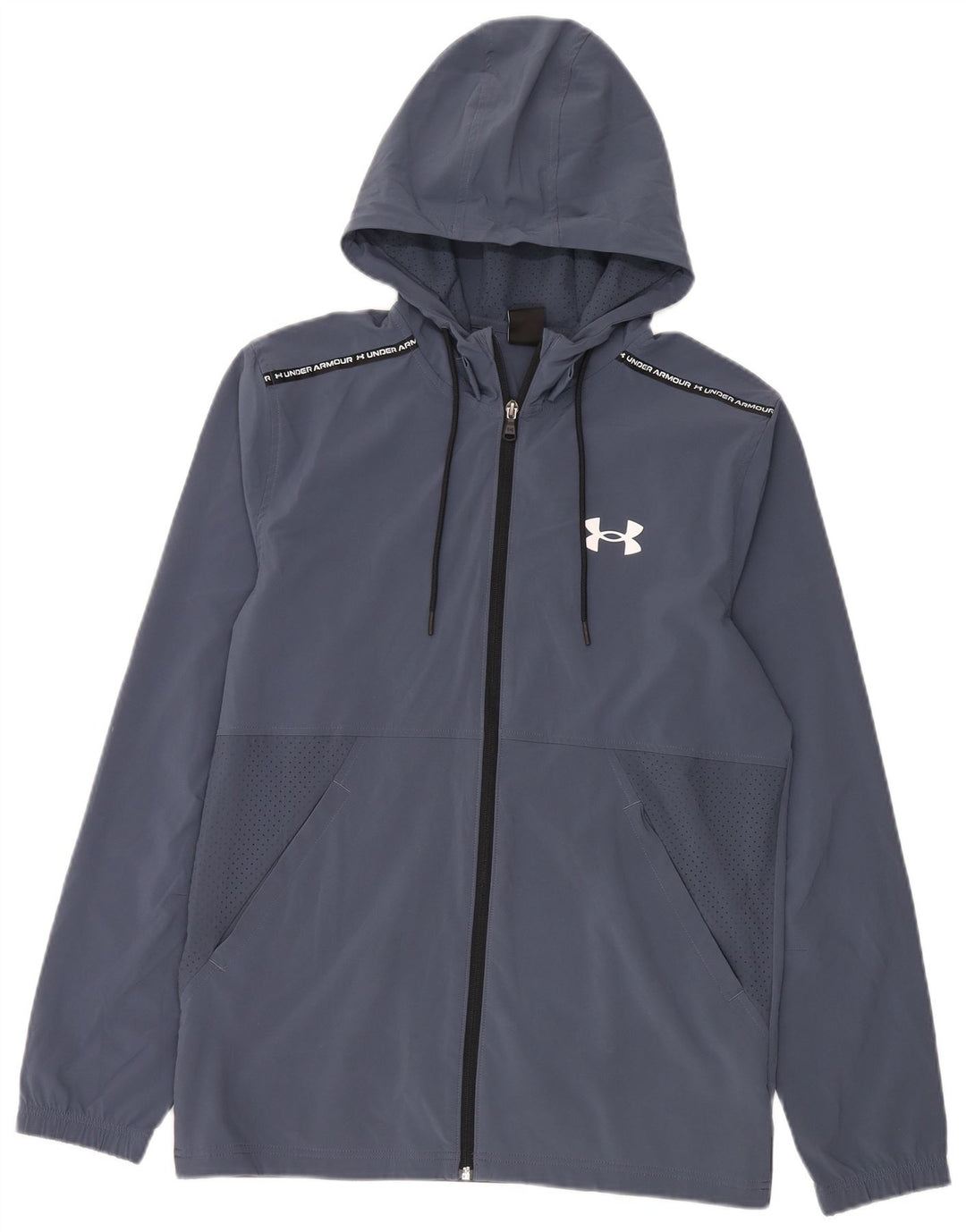 Under Armour Herre hættetrøje med lynlås Medium Navyblå polyester