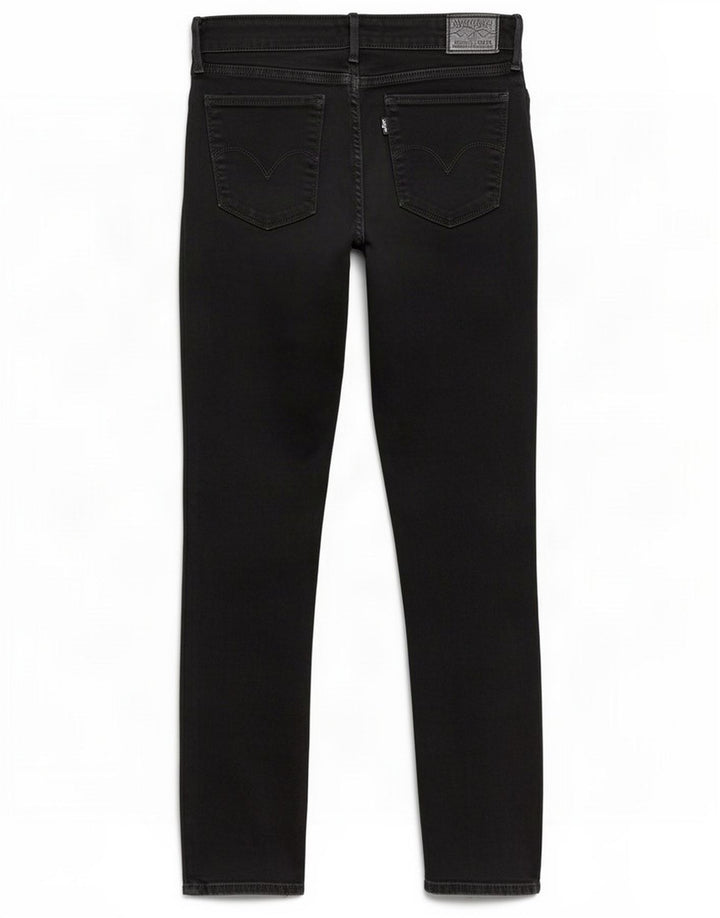 Levi's Dame 712 Slim Jeans W30 L29 Sort Bomuld