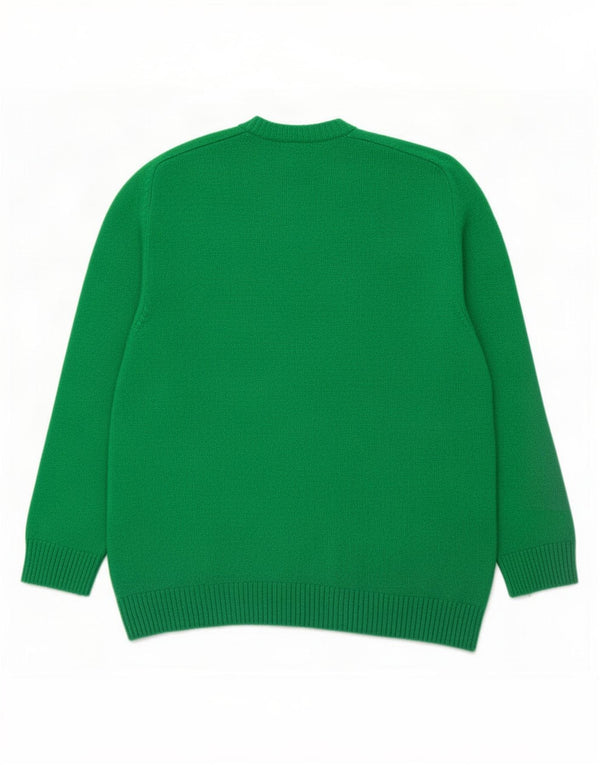 Zara Herre Crew Neck Jumper Sweater XL Grøn Akryl